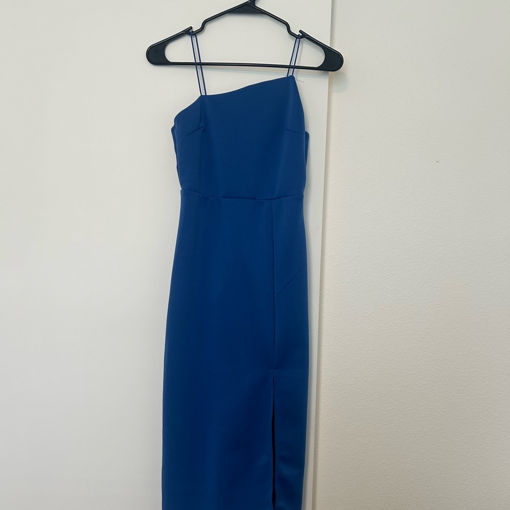 Amazon One Shoulder Blue Dress